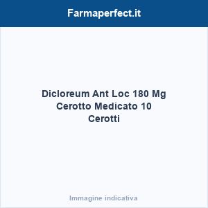 Dicloreum Ant Loc 180 Mg Cerotto Medicato, 10 Cerotti