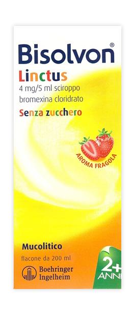 Bisolvon 4 Mg/5 Ml Sciroppo Aroma Fragola Flacone 200 Ml