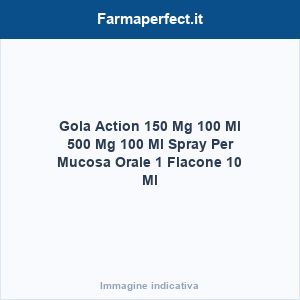 Gola Action 150 Mg/100 Ml + 500 Mg/100 Ml Spray Per Mucosa Orale 1 Flacone 10 Ml